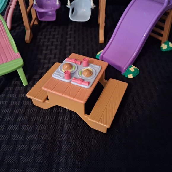 Fisher Price Loving Family Dollhouse Swing Set & Slide Playground Lot Bundle - Picture 2 of 9